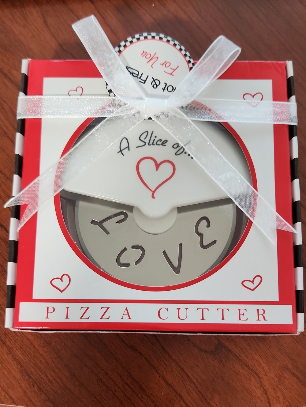 Kate Aspen Laser Cut Love Pizza Cutter In Pizza Box Shaped Gift Box